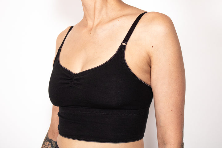 Organic Cotton Longline Ruch Front Camisole